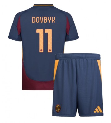 AS Roma Artem Dovbyk #11 Tercera Equipación Niños 2024-25 Manga Corta (+ Pantalones cortos)